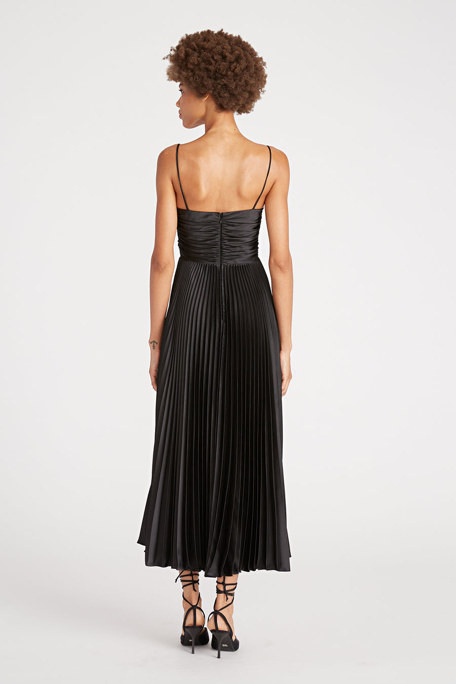 Afra Pleated Cuout Dress