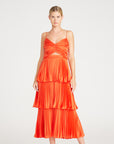 Lulla Pleated Midi Dress