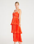 Lulla Pleated Midi Dress