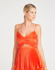 Lulla Pleated Midi Dress