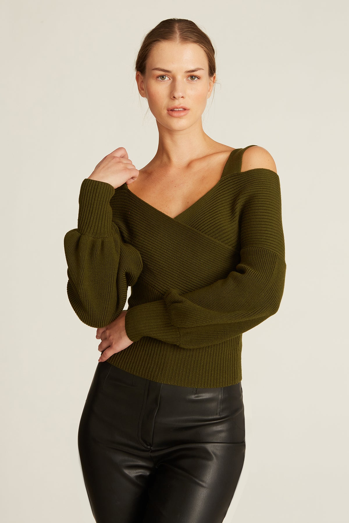 Violetta Off Shoulder Wool Sweater