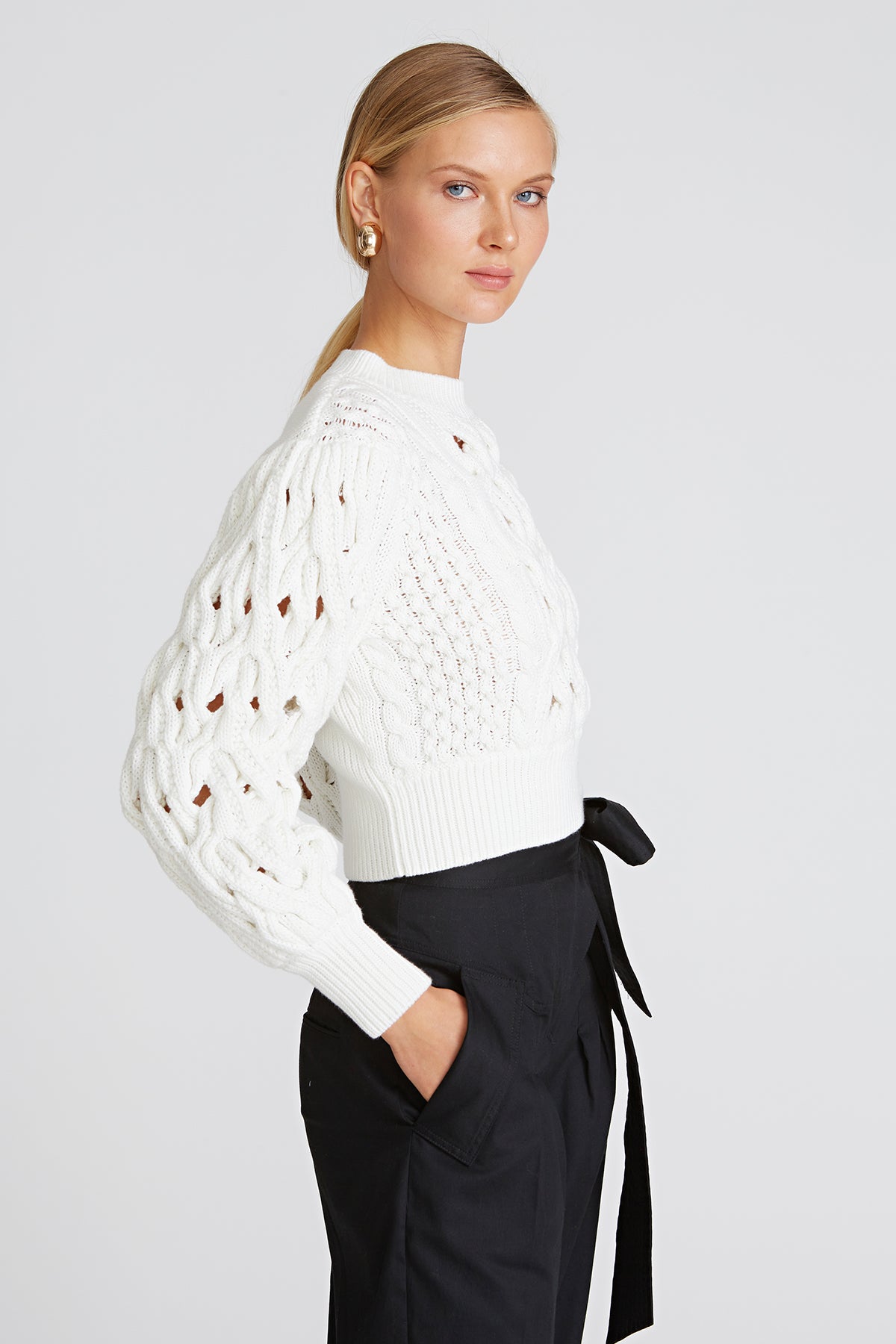 Cynthia Cable Crochet Sweater