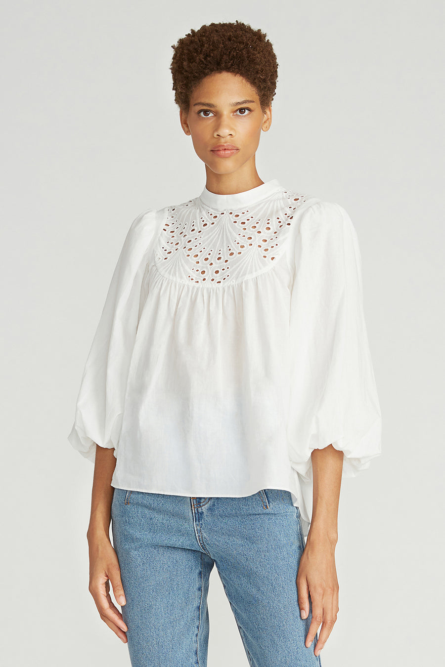 Miya Lace Combo Blouse